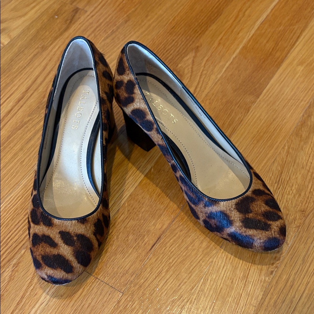 Talbots Brown Leopard Print Heels
